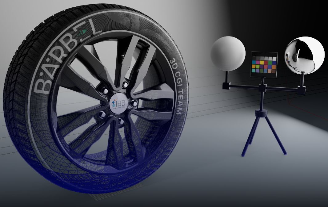 ein Rad mit einem Radstand und einem Rad